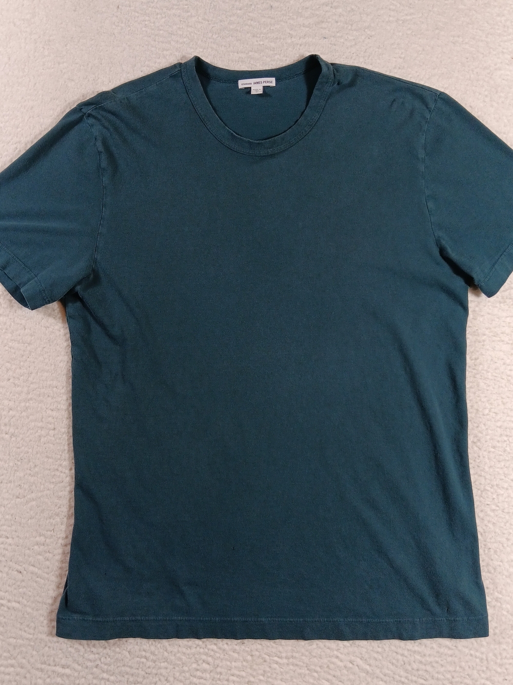James Perse Shirt Mens 3 Green Crew Neck T-Shirt Essential Cotton